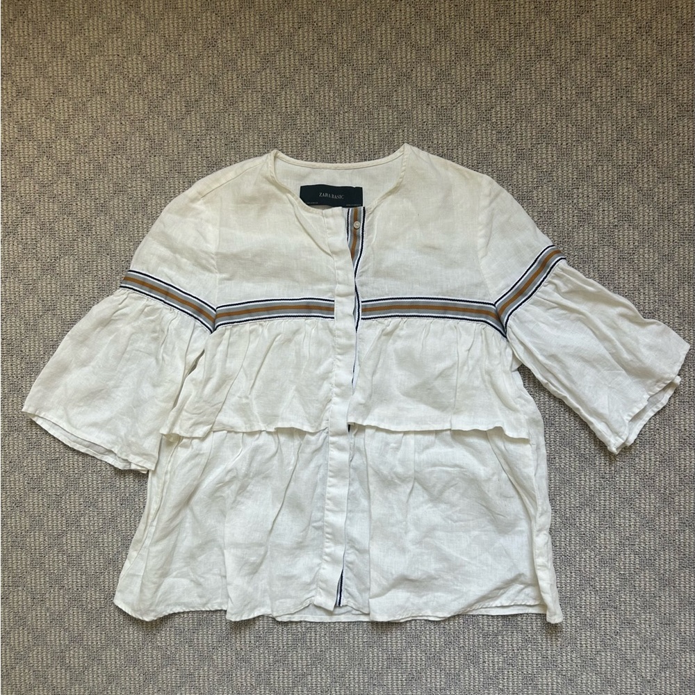 Zara linen blouse, size M